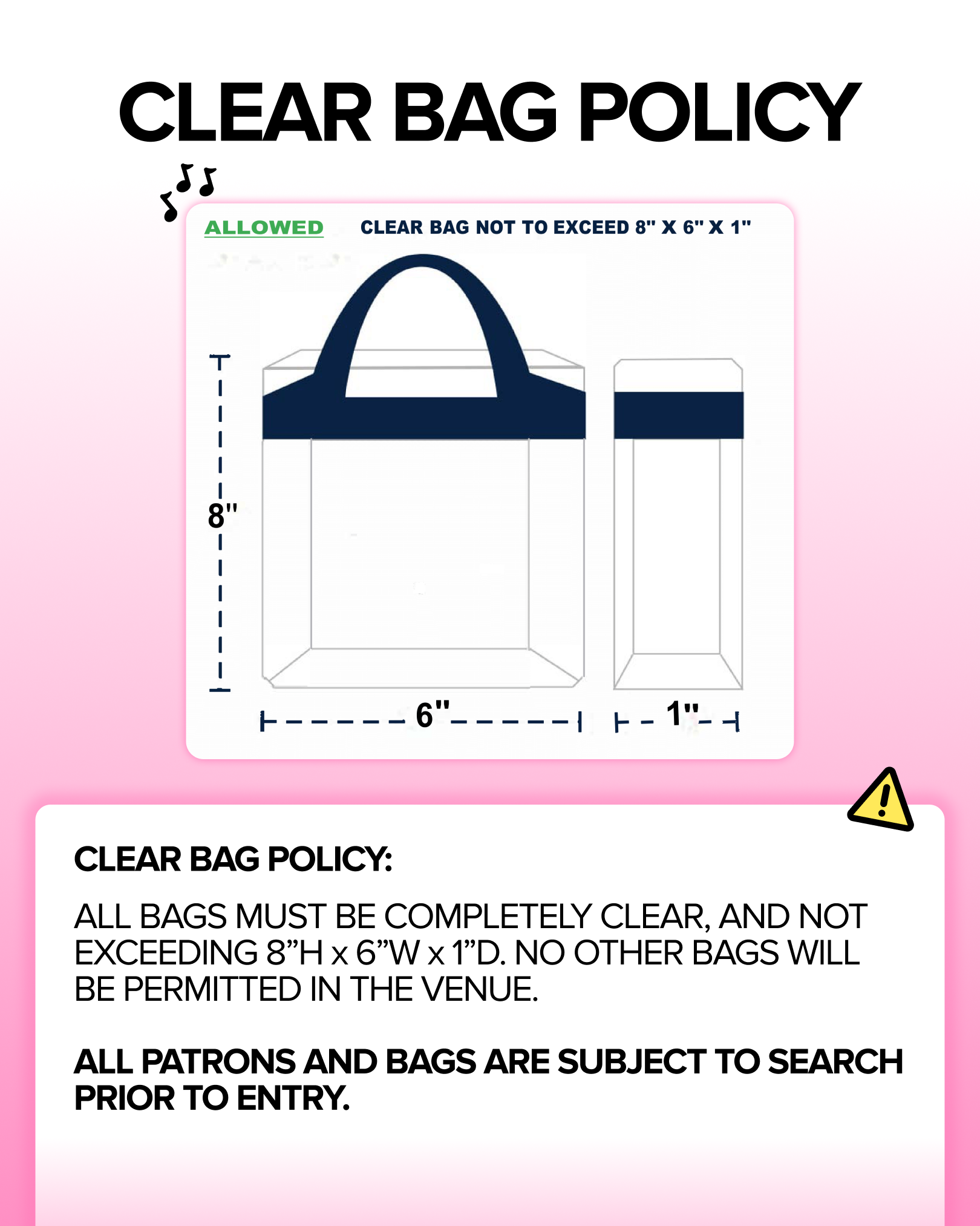clear bag policy